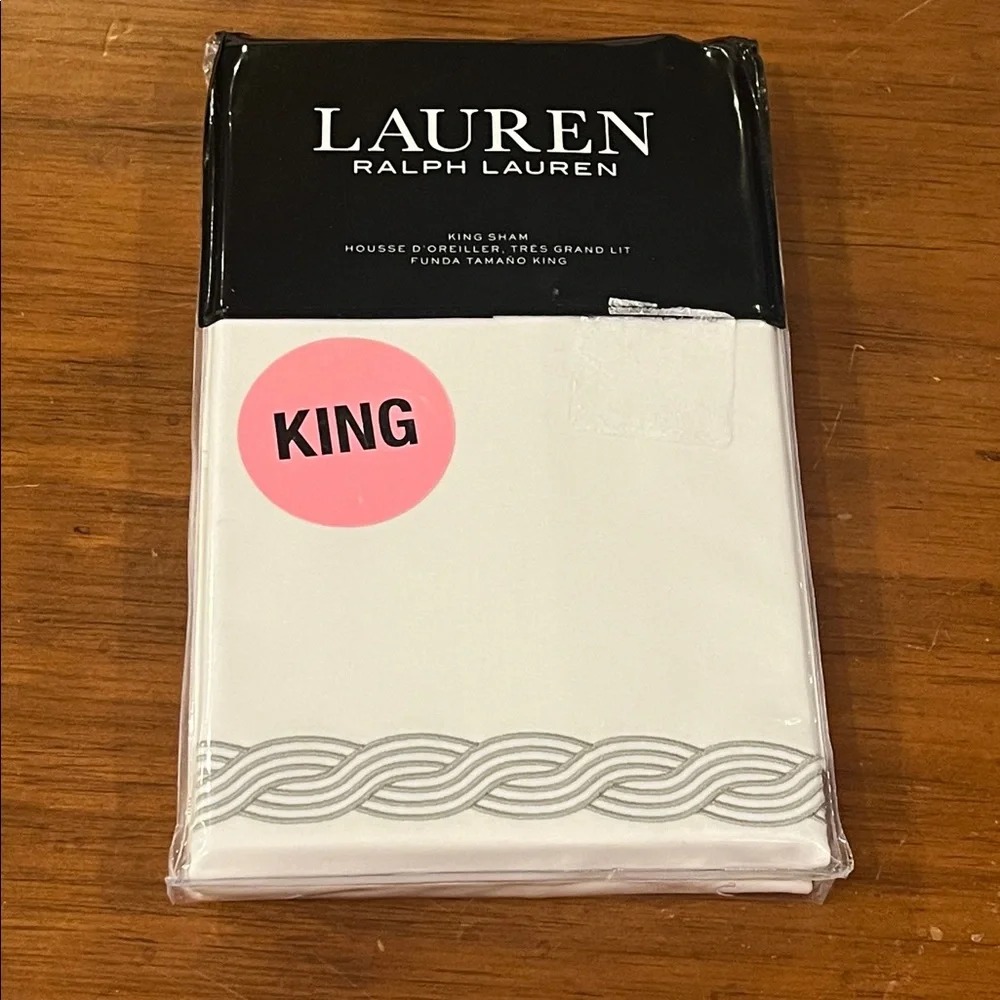 Ralph Lauren Spencer Cable Embroidery Queen Duvet Cover 1 King 2 Standard Shams